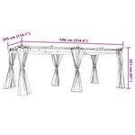 vidaXL Tonnelle avec rideaux taupe 6x3 m acier