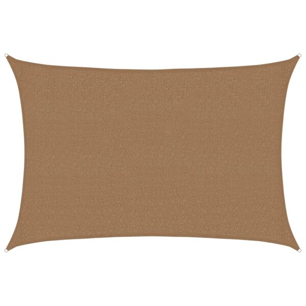 vidaXL Voile d'ombrage 160 g/m² Taupe 2 5x3 5 m PEHD