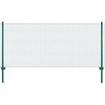 vidaXL Clôture en grillage métallique avec poteaux Acier 25x0 75m Vert
