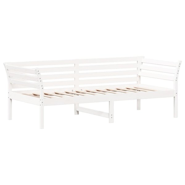 vidaXL Lit de jour sans matelas blanc 90x200 cm bois de pin massif