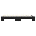 vidaXL Lit de jour avec lit gigogne noir 80x200 cm tissu