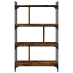 vidaXL Bibliothèque 4 niveaux chêne fumé 76x32x123cm bois d'ingénierie