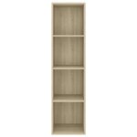 vidaXL Meuble TV mural Chêne sonoma 37x37x142 5 cm Bois d’ingénierie