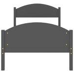 vidaXL Cadre de lit sans matelas gris foncé bois pin massif 90x200cm