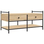 vidaXL Table basse chêne sonoma 99x50x50 cm bois d'ingénierie