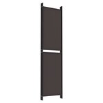 vidaXL Cloison de séparation 6 panneaux Marron 300x200 cm Tissu