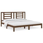 vidaXL Cadre de lit Marron miel Bois de pin massif 200x200 cm