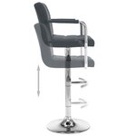 vidaXL Tabourets de bar lot de 2 gris similicuir