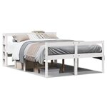 vidaXL Lit pour personne âgée et tête de lit 135x190cm bois pin massif
