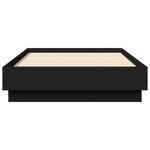 vidaXL Cadre de lit sans matelas avec lumières LED noir 75x190 cm