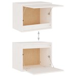 vidaXL Meubles TV 4 Pièces Blanc Bois massif de pin
