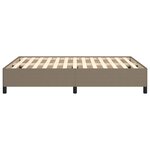 vidaXL Cadre de lit sans matelas taupe 140x200 cm tissu