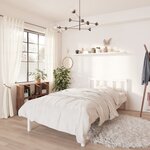 vidaXL Cadre de lit sans matelas blanc bois massif 100x200 cm