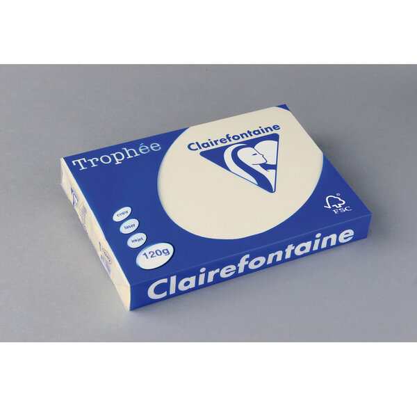Ramette 250 Feuilles Papier 120g A4 210x297 mm Certifié FSC IVOIRE TROPHÉE