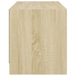 vidaXL Meuble TV avec portes en verre chêne sonoma 68x37x42 cm