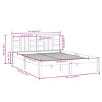 vidaXL Cadre de lit sans matelas 135x190 cm bois massif