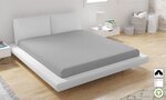 Drap housse en coton bio 160 x 200 cm - Argenté