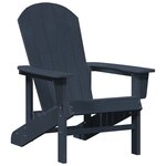 vidaXL Chaise Adirondack bleu marine 74x82x91 cm HDPE