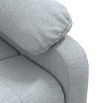 vidaXL Fauteuil inclinable Gris clair Tissu