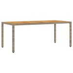 vidaXL Ensemble à manger de jardin et coussins 9 Pièces gris rotin acacia