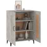 vidaXL Buffet Gris béton 69 5x34x90 cm Bois d'ingénierie