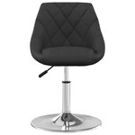 Vidaxl chaises pivotantes de salle à manger 2 pcs noir velours
