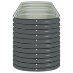 vidaXL Lit surélevé de jardin 320x80x81 cm Acier galvanisé Gris