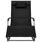 vidaXL Chaise longue textilène noir et gris