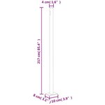 vidaXL Auvent latéral rétractable de patio 220x600 cm Rouge