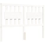 vidaXL Cadre de lit sans matelas blanc bois de pin massif