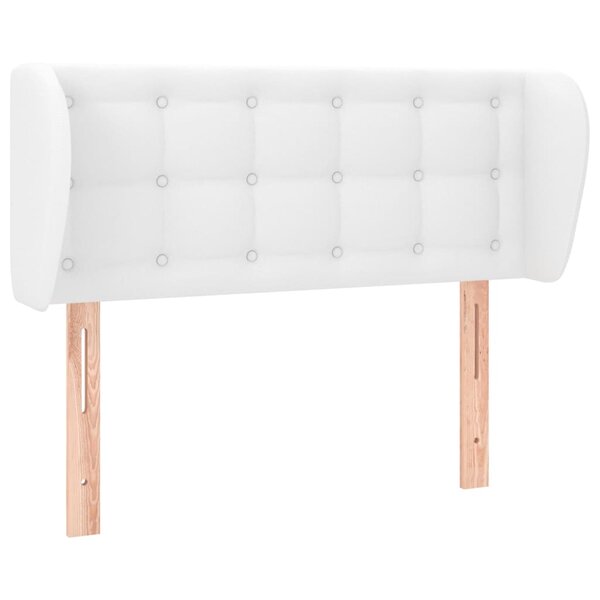 vidaXL Tête de lit avec oreilles Blanc 93x23x78/88 cm Similicuir