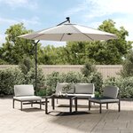 vidaXL Parasol avec éclairage LED 300cm Poteau en métal Sable