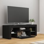 vidaXL Meuble TV avec lumières LED noir 120x35x40 cm