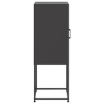 vidaXL Buffet haut noir 36x39x107 cm acier