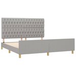 vidaXL Cadre de lit sans matelas gris clair 180x200 cm tissu