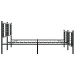 vidaXL Cadre de lit métal avec tête de lit/pied de lit noir 183x213 cm