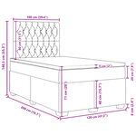 vidaXL Sommier à lattes de lit avec matelas Taupe 120x200 cm Tissu