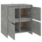 vidaXL Buffets 2 Pièces Gris béton 70x41x75 cm Aggloméré