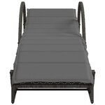 vidaXL Chaises longues lot de 2 avec coussins gris résine tressée