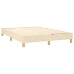 vidaXL Cadre de lit sans matelas crème 140x190 cm tissu