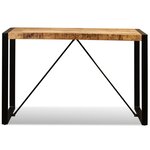 vidaXL Table à manger Bois de manguier brut 120 cm