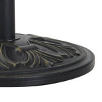 Pied de parasol rond base de lestage Ø 48 x 34H cm ciment HDPE motif fleurs de lys poids net 13 Kg noir doré