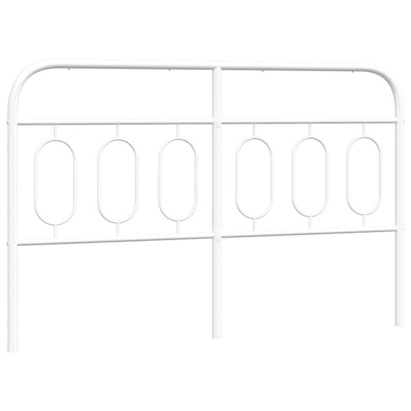 vidaXL Tête de lit métal blanc 140 cm