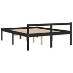 vidaXL Lit pour personne âgée noir 150x200 cm bois de pin massif