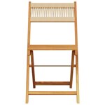 vidaXL Chaises de jardin pliantes lot de 8 beige bois d'acacia massif
