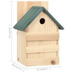 vidaXL Nichoirs 4 Pièces 23x19x33 cm Bois de sapin