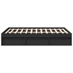 vidaXL Cadre de lit sans matelas noir 150x200 cm