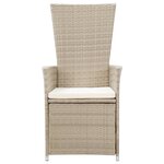 vidaXL Ensemble de salle à manger de jardin avec coussins 9 Pièces Beige