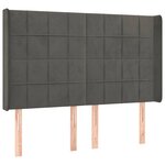 vidaXL Sommier à lattes de lit matelas et LED Gris foncé 140x190 cm