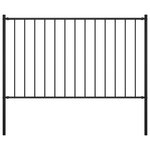 vidaXL Panneau clôture et poteaux acier enduit de poudre 1 7x1 m noir